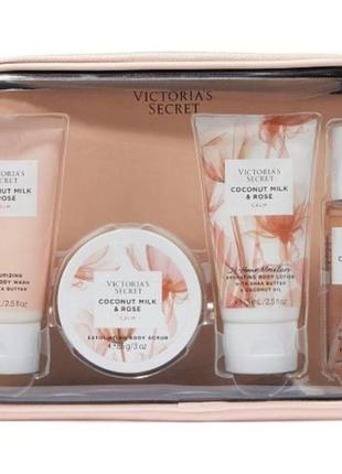 Подарочный набор косметики victoria’s secret the calm starter kit coconut milk &amp; rose2 фото