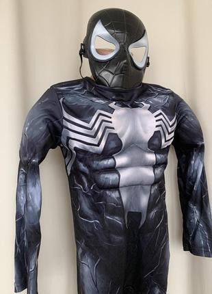 Веном черный человек паук костюм с маской3 фото
