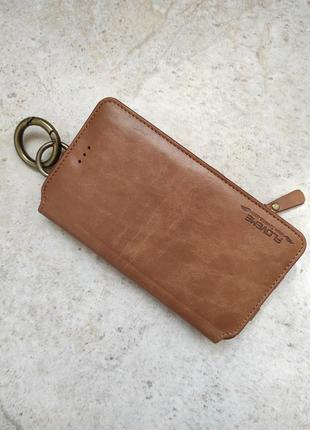 Шкіряний гаманець-чохол для телефону бренд floveme