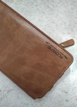 Кожаный кошелёк-чехол для телефона бренд floveme2 фото