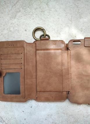 Кожаный кошелёк-чехол для телефона бренд floveme6 фото