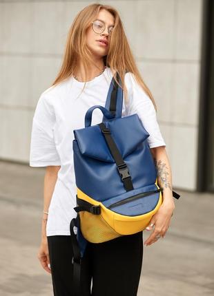 Купить желто-голубой женский рюкзак rene double4 фото