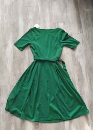 Платье миди зеленая2 фото