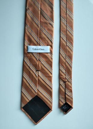 Краватка оранжева коралова галстук calvin klein2 фото
