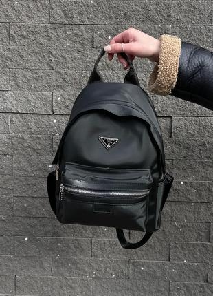 Рюкзак в стиле prada re-nylon small backpack black