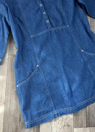 Базовая джинсовая туника с карманами5 фото