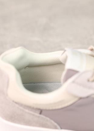 Легкие серые удобные женские стильные кроссовки весенне-осенние, деми, замшевые,натуральная замша/текстиль5 фото