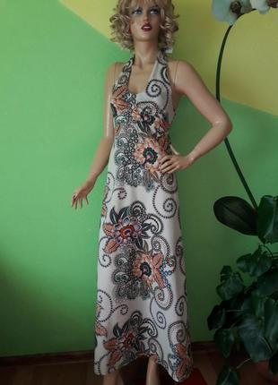 Красивое летнее платье с натуральной ткани4 фото