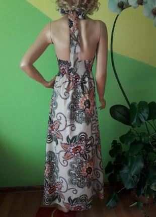 Красивое летнее платье с натуральной ткани6 фото