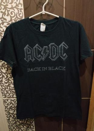 Мужская футболка, мерч acdc back in black 2015 год