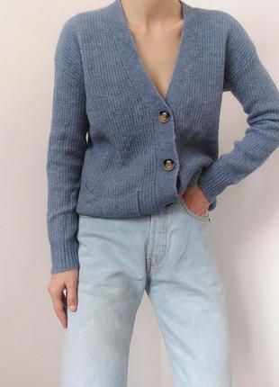 Шерстяной кардиган альпака свитер шерсть джемпер пуловер реглан лонгслив кофта с пуговицами альпака5 фото