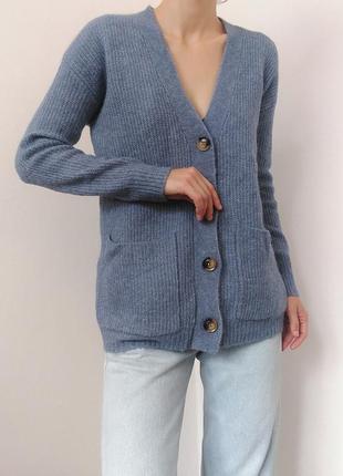 Шерстяной кардиган альпака свитер шерсть джемпер пуловер реглан лонгслив кофта с пуговицами альпака3 фото