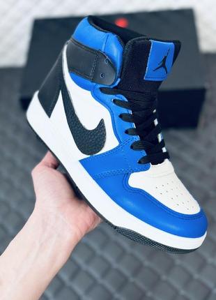 Кроссовки nike air retro jordan 1 blue кроссовки найк ретро джордан