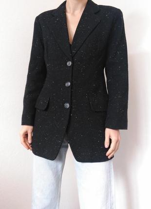 Шерстяной пиджак жакет шерсть пиджак твидовый блейзер шерсть пиджак винтажный жакет