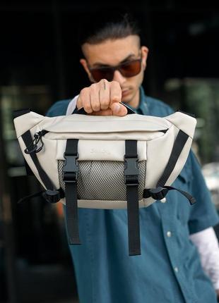 Велика чоловіча поясна сумка бананка sambag dynamicdart сіра4 фото
