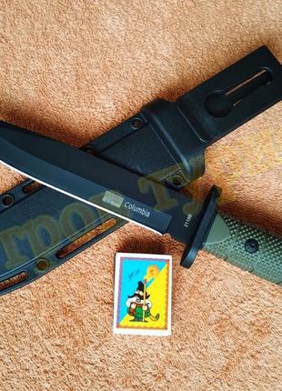 Нож туристический  columbia 2118b с ножнами 30 см4 фото