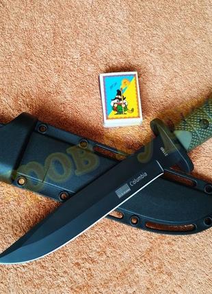 Нож туристический  columbia 2118b с ножнами 30 см2 фото