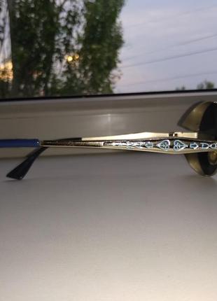 Круглые солнцезащитные зеркальные очки с шорами4 фото
