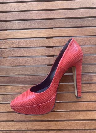 Шикарные туфли, туфли, красные туфли, туфли на каблуке4 фото