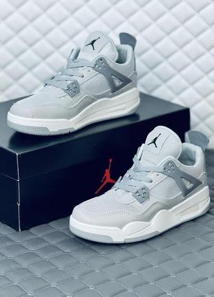 Кроссовки женские весенние nike retro jordan 4 grey кроссовки найк джордан 4 серые3 фото