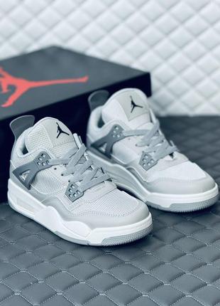 Кроссовки женские весенние nike retro jordan 4 grey кроссовки найк джордан 4 серые8 фото