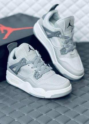 Кроссовки женские весенние nike retro jordan 4 grey кроссовки найк джордан 4 серые9 фото