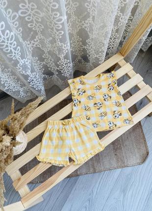 Летний костюм с минни на 3-6 месяцев