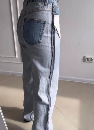 Женские джинсы с эффектом наизнанку10 фото