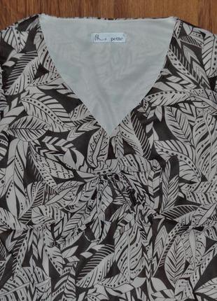 Шифоновая блузка с подкладкой ф. bhs petite шри ланка р. 42-46 новая2 фото