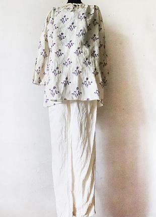 Винтажный льняной костюм laura biagiotti 100% лен pret a porter премиум сегмент