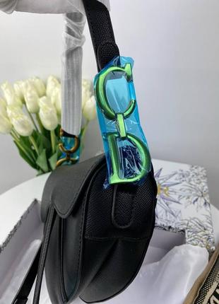 Сумка dior saddle black мини клатч женская кристиан диор женская сумочка6 фото