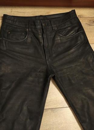 Ricano 32 р шкіряні штани мужскі джинси нубук зі шкіри буйвола чоловічі байкерські