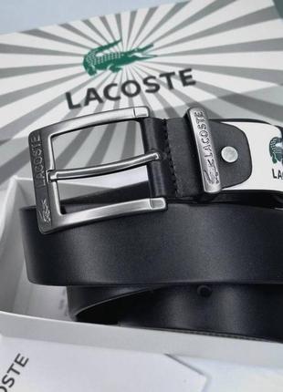 Кожаный ремень lacoste3 фото