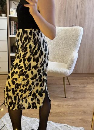 Меди юбочка, юбка в принт леопард1 фото