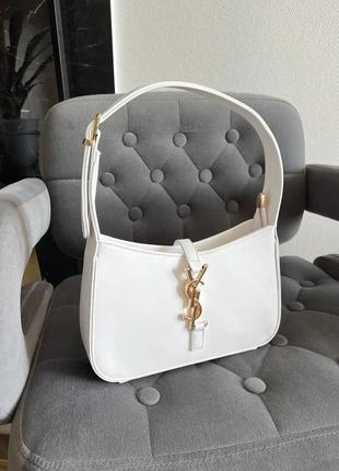 Женская сумка клатч yves saint laurent white белая маленькая сумочка ив сен лоран