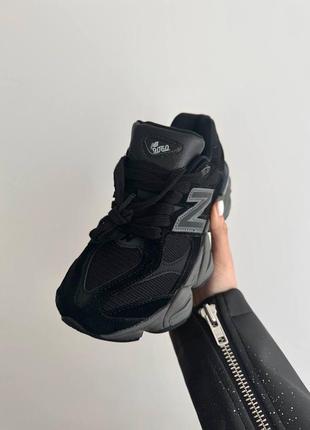 Кросівки new balance 9060 « full black » premium2 фото