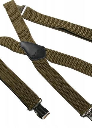 Широкі чоловічі підтяжки paolo udini оливкового кольору