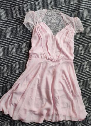 Ніжно рожева коктейльна сукня asos, p.xs3 фото