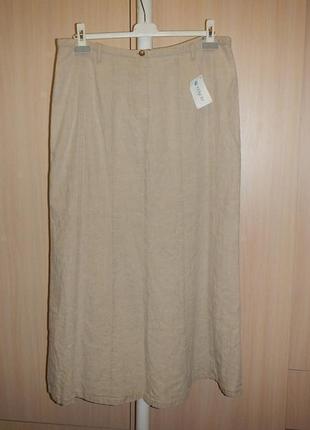 Льняная длинная юбка brunetti p.44 лиоцелл лен1 фото