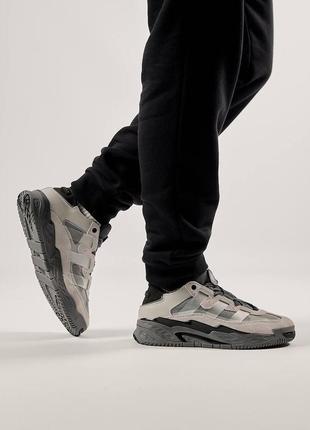 Кросівки чоловічі adidas originals niteball dark grey black сірі повсякденні кросівки адідас10 фото