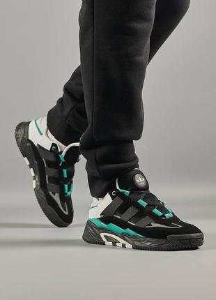 Чоловічі кросівки adidas originals niteball black green чорний повсякденні кросівки адідас10 фото