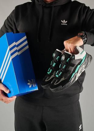 Чоловічі кросівки adidas originals niteball black green чорний повсякденні кросівки адідас8 фото