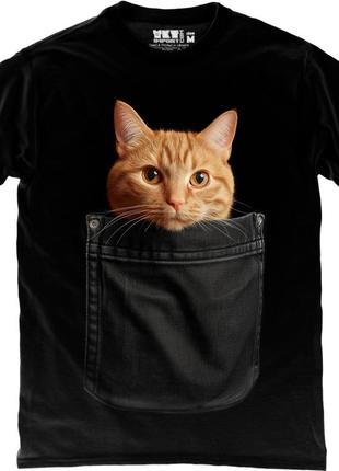 Футболка кишеня для кота 9000275-black футболка унісекс чорна1 фото