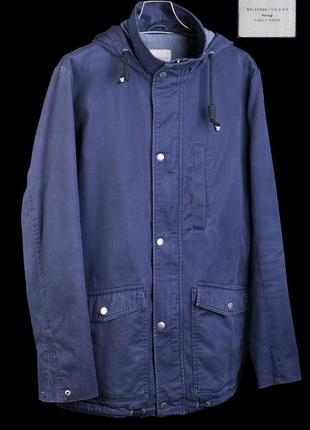 Куртка демісезонна selected homme, синя, бавовна, розмір м, 20 м