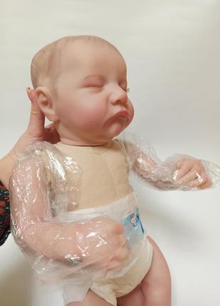 Реалистичный реборн новорожденный. reborn baby. кукла реборн с одеждой, пустышкой, бутылочкой5 фото