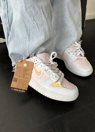 Кроссовки nike sb dunk low disrupt 2 "light pink/ yellow”5 фото