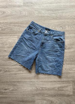 Стильні джинсові шорти бермуди з необробленим краєм mom f&amp;f 40l2 фото