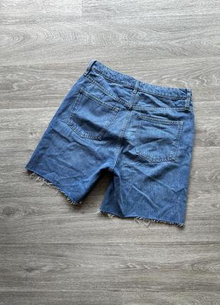 Стильні джинсові шорти бермуди з необробленим краєм mom f&amp;f 40l3 фото