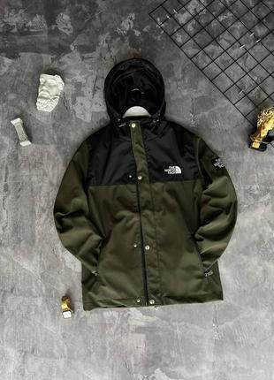 Чоловіча вітровка the north face чорна-хакі