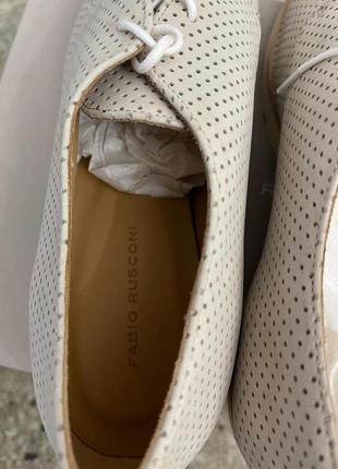 Кожаные итальянские женские туфли оксфорды дерби fabio rusconi 38-39 размер3 фото